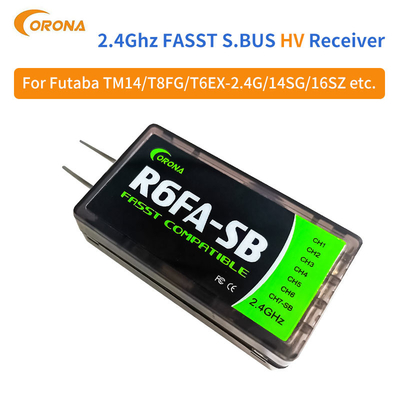 6 Channel Futaba 2.4 Ghz Fasst Receiver Compatible SBUS  3PM 3PKS 3VCS 3GR 4PKS Corona R6FA-SB