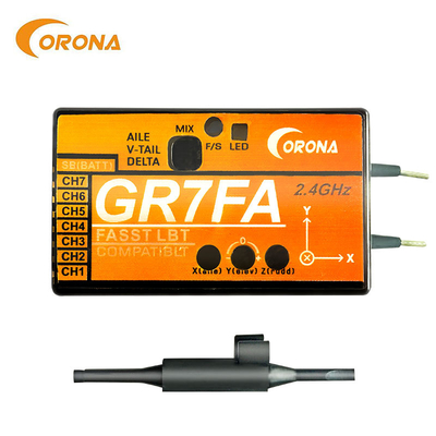 Radio Futaba 2.4 Ghz Fasst Receiver Gyro Function Rc Motorcycle Drone Corona GR7FA