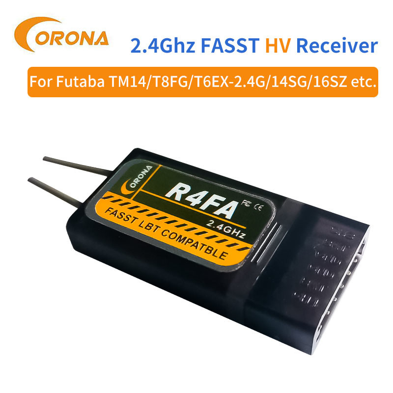 Futaba 4ch Receiver Receptor Compatible Futaba Fasst TM8 TM10 14SG 18MZ CORONA R4FA